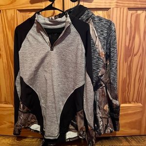 Two women’s sweatshirts
